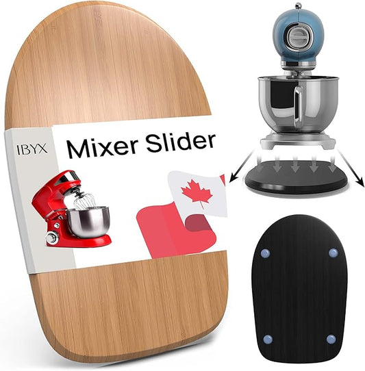 Ibyx Premium Bamboo Mixer Slider for KitchenAid 4.5-5 Qt Tilt-Head Stand Mixer - Food-Grade Appliance Slider Mat for Kitchen Countertop Storage Accessories (Natural)