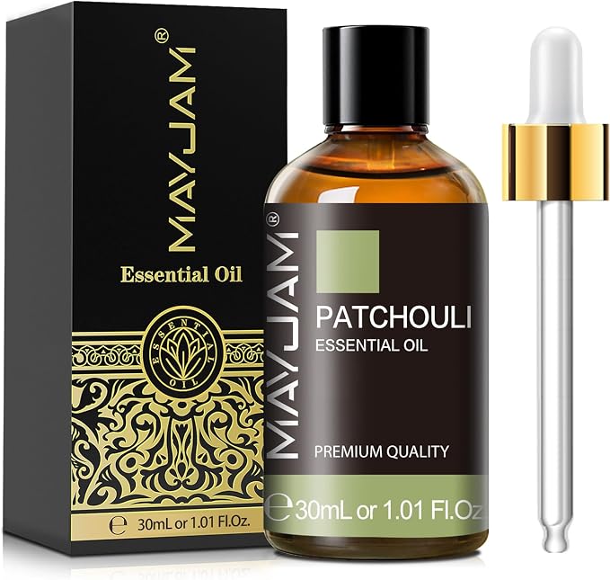 MAYJAM Patchouli Essential Oil, 1.01FL.OZ Essential Oils, Use with Diffuser, During Yoga, Massage, Bath, Patchouli Oil(30ml)