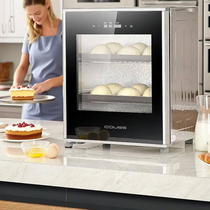 40L Bread Proofer for Sourdough Yogurt Natto,Kitchen Dough Yogurt Bread Proofing Box with Adjustable Temperature, Removable Electric Dough Proofer Timing and Humidity Control for Even Fermentation