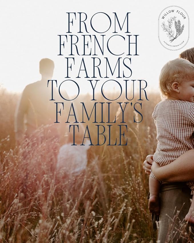 Willow Flour - Authentic French T55 Wheat Flour for Baking, Fine milled, 5LB (2.27kg) Bag