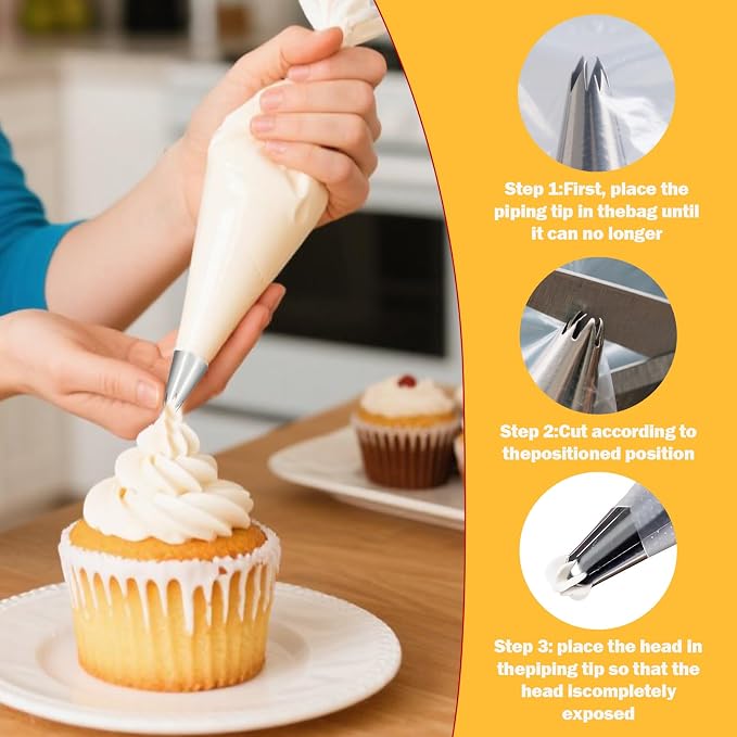5 Pcs 1m Piping Tip,Piping Tips,Piping Bags And Tips Set,Icing Tips,Frosting Tips,Piping Tips Set,Piping Tip,Cake Decorating Tips,For Cookie And Cake Decorating, Diy Cream.