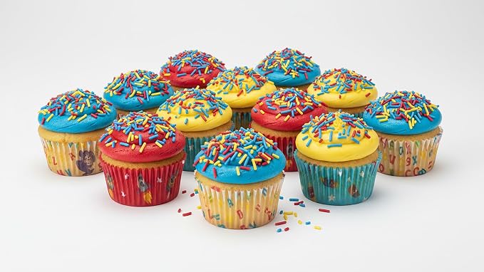 NCS Red, Yellow & Blue Jimmies Edible Sprinkles – Cupcake, Cake & Cookie Decorations, 7 oz