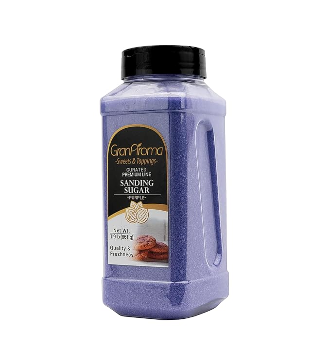GranAroma Purple Sanding Sugar, Decorative, Cookies & Sweets (Purple)