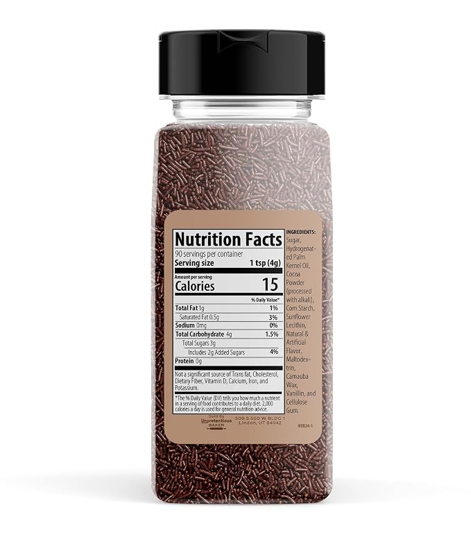 Unpretentious Chocolate Sprinkles, Perfect for Festivities, Multi-Use Shaker Bottle, Dessert Decorating