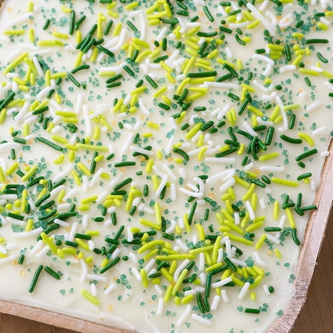Sweets Indeed Dye Free St. Patricks Day Sprinkles, 6 Cell Sugar and Jimmies, No Artificial Dyes, Edible Sprinkle Mix Jimmies Perfect for Cake Decorations Baking Ice Cream Cookies Cupcake Topper (Shamrock)