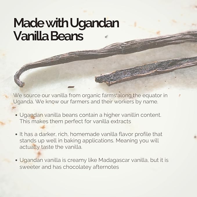 Pure Vanilla Extract for Baking 4 oz - Gourmet Vanilla Made from Real Vanilla Beans for Desserts and Baking Sweets
