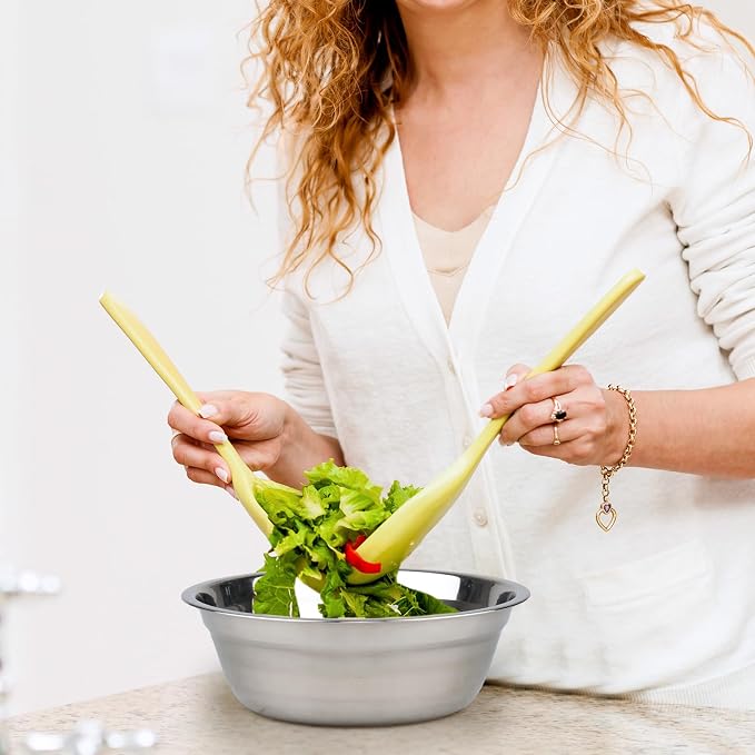 4-Pack Stainless Steel Mixing Bowls, Metal Nesting Bowls, 9.33 Inches