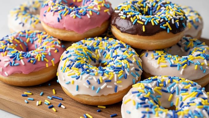NCS Los Angeles Game Day Dark Blue, Blue, Yellow & White Jimmies Edible Sprinkles – Cupcake, Cake & Cookie Decorations, 7 oz