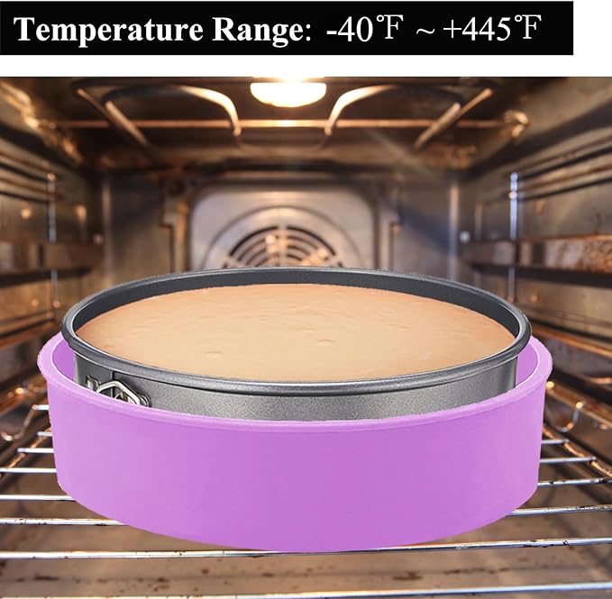 Silicone Cheesecake Pan Protector for 7 inch and 7.5 inch Round Springform Pan, Cheesecake Water Bath Protector,Baking Accessories Preventing Water Entry,8 inch