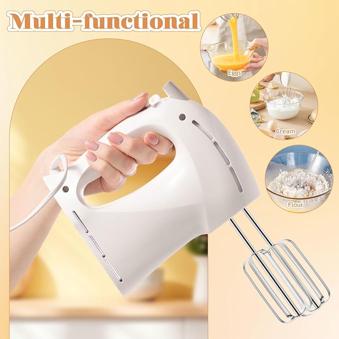 Toyvian Hand Mixer Beaters Replacement, 2pcs Stainless Steel Universal Egg Beater Attachments for Electric Hand Mixers Professional Whisk Parts for Kitchen Baking and Mixing