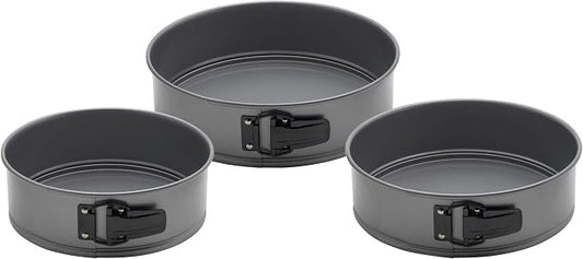 Mrs. Anderson's Baking Non-Stick Springform Pan Set, Carbon Steel with Non-Stick Coating, PFOA Free, Round, Set of 3