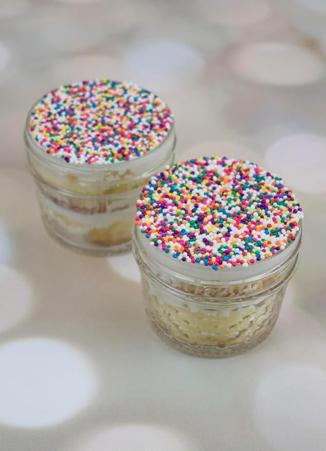 Cake Mate Rainbow Nonpareils Hard Sprinkles for Dot Cakes, Tub with Resealable Lid, 7 oz, Vibrant Round Dot Sprinkles for Decorating Cakes, Cupcakes & Cookies