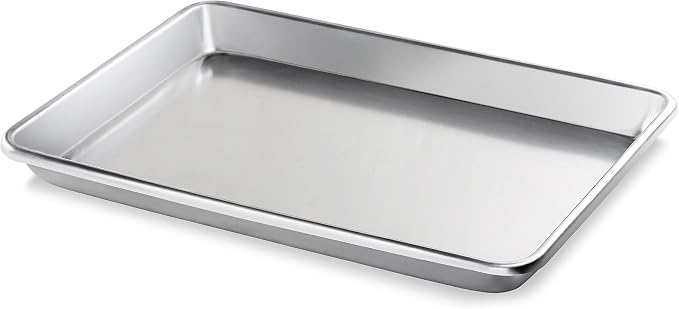 New Star Foodservice Commercial-Grade 12-Gauge Aluminum Open Bead Sheet Pan/Bun Pan, 18" L x 26" W x 2" H (Full Size)