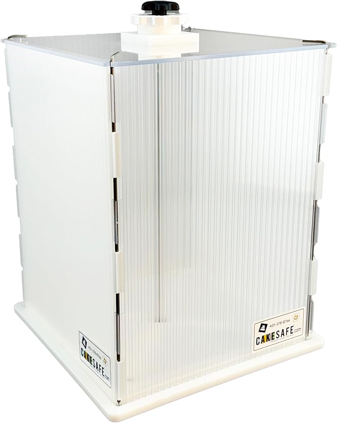 CAKESAFE Reuseable Itsy Tall Cake Transporter, Clear Plastic Cake Carrier (12" W x 16" H)