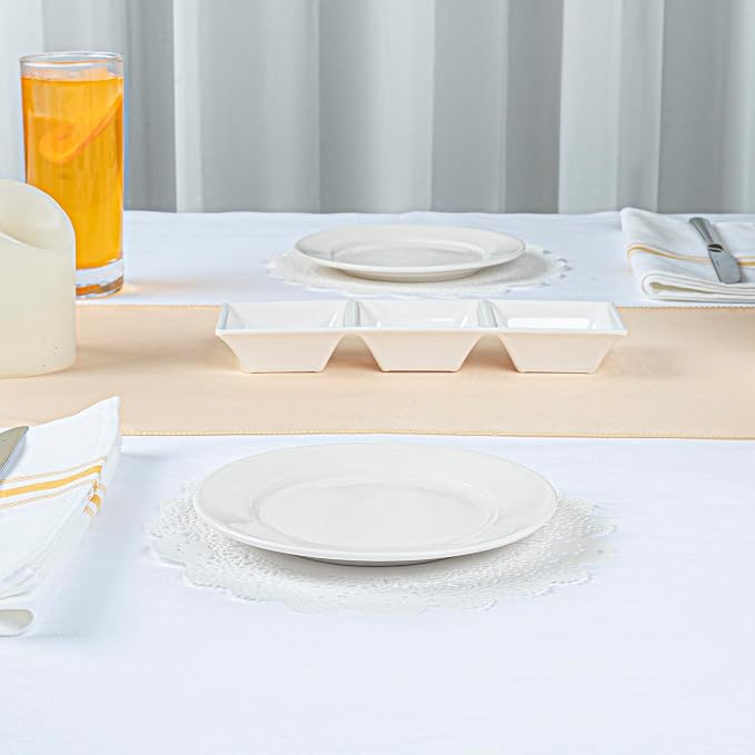 Restaurantware Paper Doilies 100 Pack of 8 Inch Lace Disposable Table Decor White Round Shape Decorative Presentation
