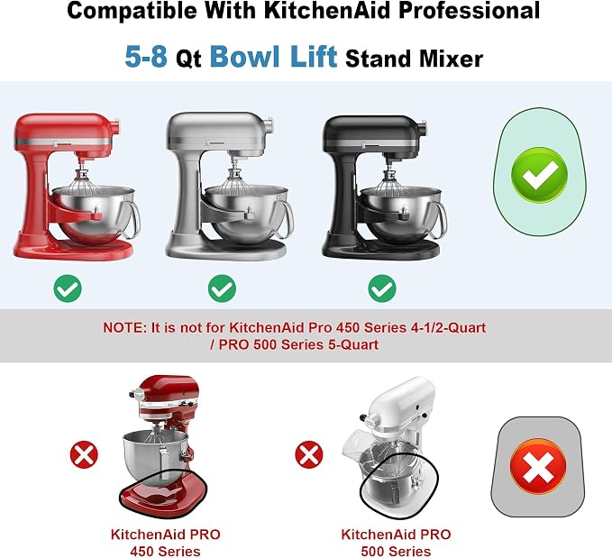 GuanQiao Food-Grade Bamboo Mixer Slider: For KitchenAid 5-8 Qt Bowl Lift Stand Mixer. Appliance Sliding Mat For Artisan, Kitchen Countertop Storage Accessories (Moving Tray)