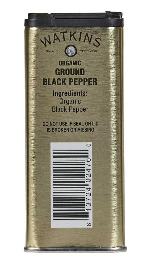 Watkins Organic Pure Ground Black Pepper, 4 oz., 12 Count