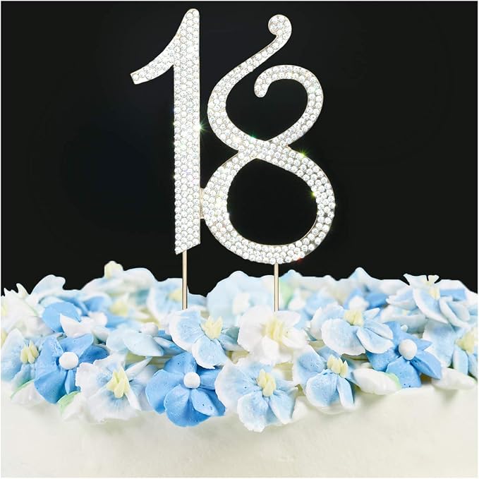 Scotamalone18 Cake Topper Premium Bling Rhinestone Diamond Gems