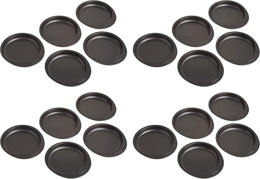 Wilton Easy Layers 5-Piece Layer Cake Pan Set, 6-Inch, Steel (Pack of 4)