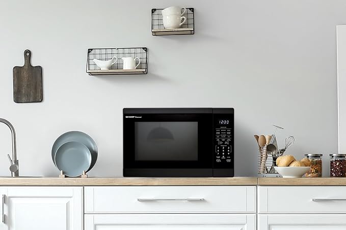 SHARP Countertop Microwave Oven with Removable 12.4" Carousel Turntable, 1100 Watt, 1.4 Cubic Feet, Black