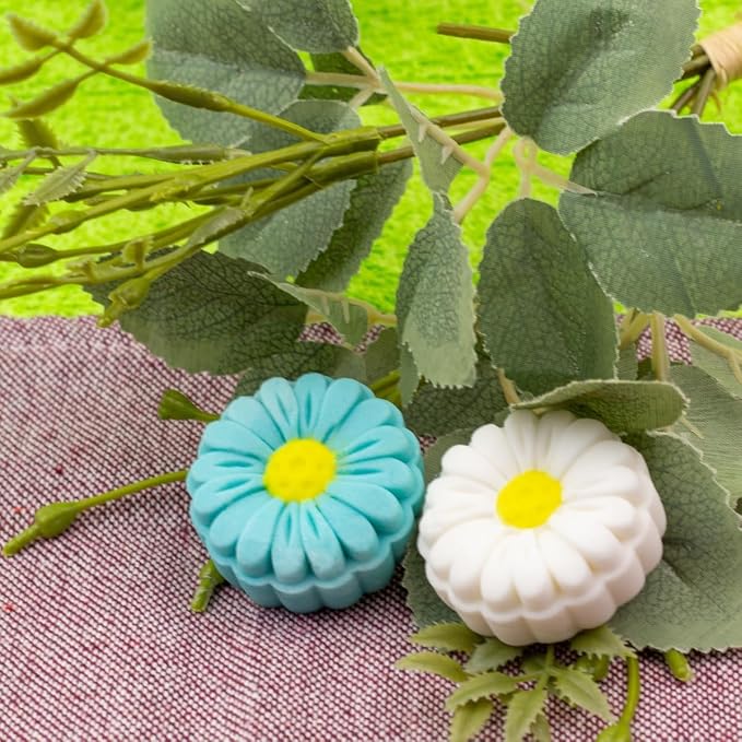 Floral Mold Press For Cookies and Pastries, Hand Press, Bluestar MAX - 4 Piece Flower Stamp and Mold Kit for Cake Decorating - Daisy, Gerbera, Chrysanthemum and Sunflower Themes