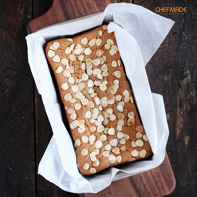 CHEFMADE 1LB Rectangle Loaf Pan, Non-Stick Oblong Bread and Meat Bakeware for Oven Baking (Champagne Gold)