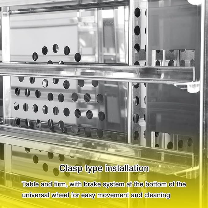 Kolice Commercial Baking Proofer Cabinet 8 Trays 23.62''x15.75'' Sheet Pans, Stainless Steel Dough Fermentation Machine with Humidity Control, Manual Water Input, Caster Wheels