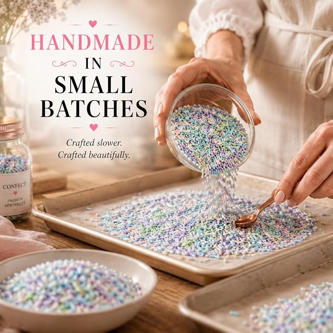 Confect Rainbow Sprinkles I Custom Blend Jimmes I Multicolor Decorative Toppings for Baking I Cake and Cupcake Decorations | Vegan, Gluten-Free, Nut-Free, Palm Oil-Free -4.2Oz (Fiesta Fun)