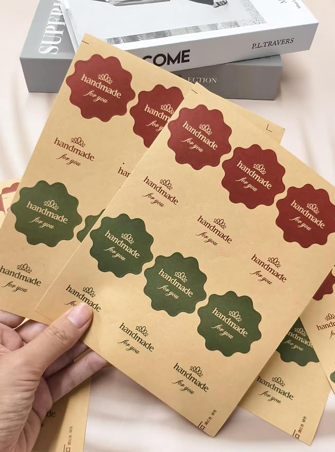 480 Lovely Cute Handmade Label Seal Sticker Handmade Bakery Decorative Sticker (Style-2)