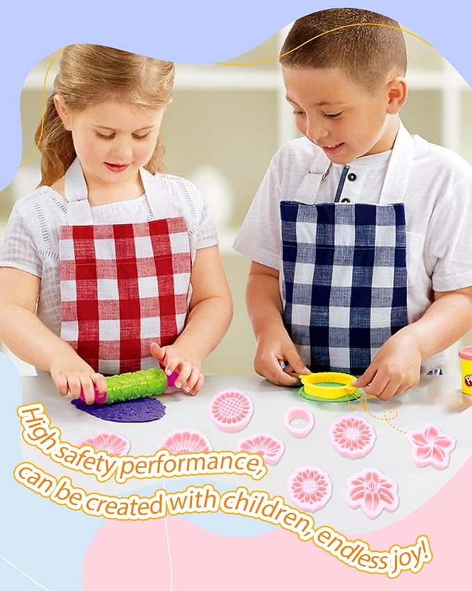 UCEC Spring Floral Polymer Clay Cutters, Clay Cutter for Polymer Clay Jewelry & Earring, Floral Shapes for Pendants Cookies & DIY Gifts Projects - 9 Pcs