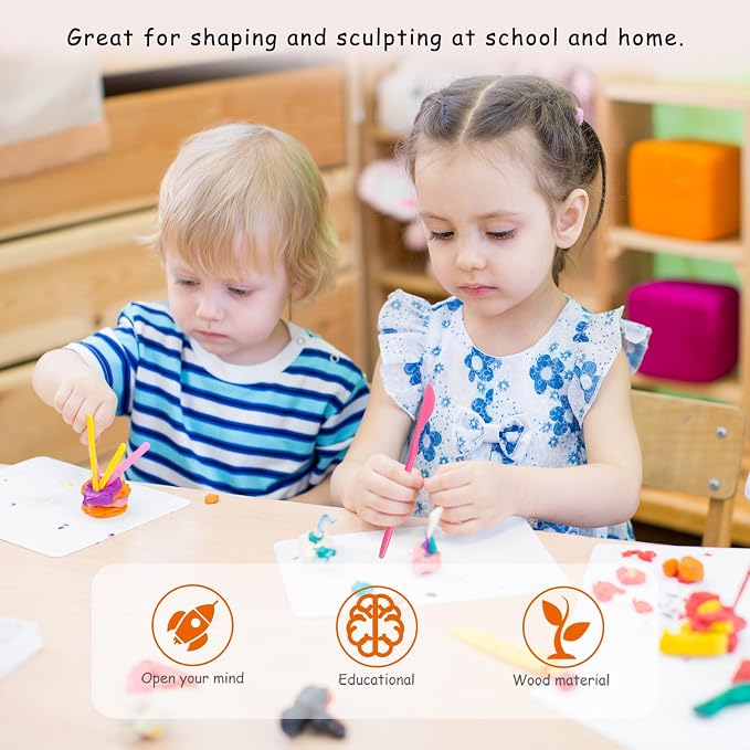 Artibetter 2 Sets 28pcs Clay Sculpture Pens Cake Carving Pens Plastic Clay Modeling Tools for Sculpting and Cutting Fondant Cake Decorating at Home or School