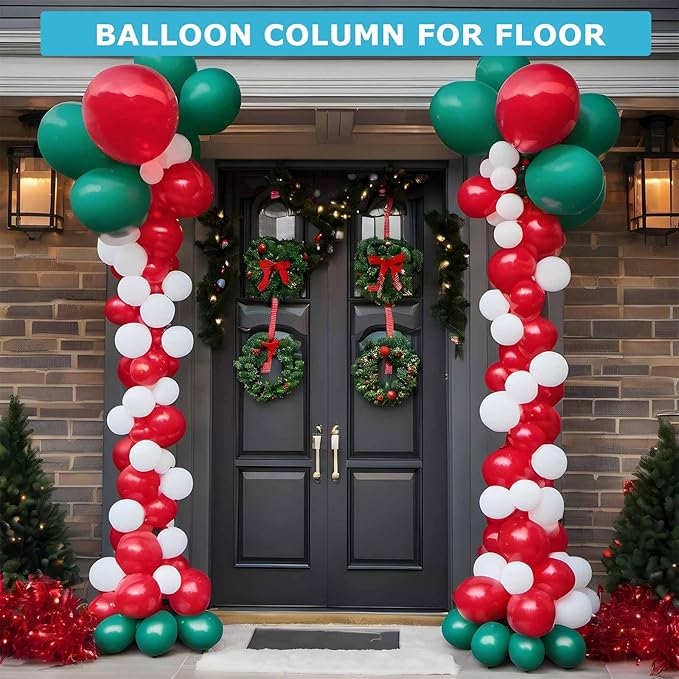 2 Set Balloon Column Stand Kit for Floor, VETOGETHER 2024 Updated Balloon Tower Stand Kit with Base, Adjustable Metal Balloon Stand Kit for Party Decoration