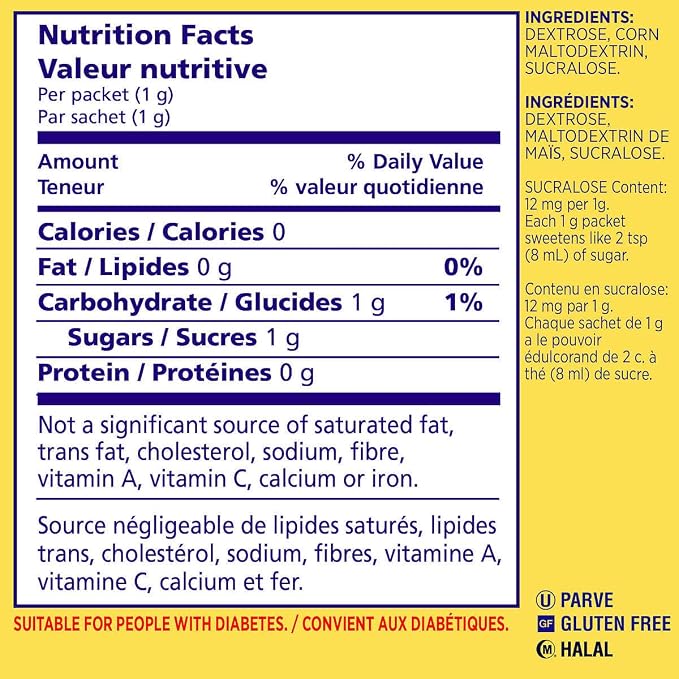 SPLENDA Zero Calorie Sweetener, 100 Count (Pack of 2)