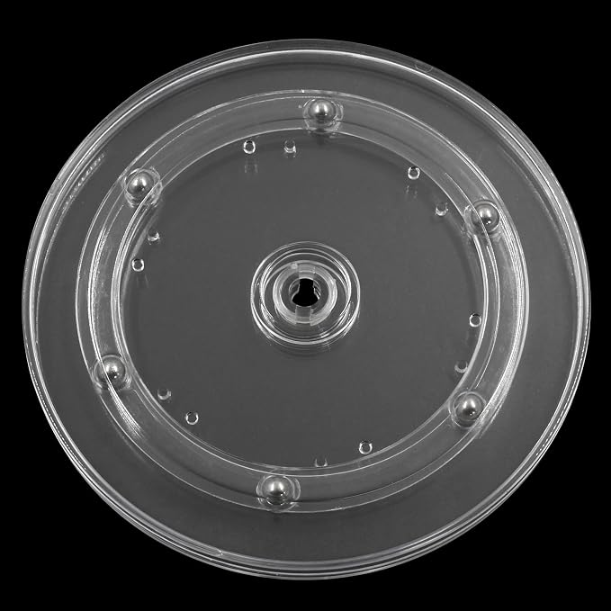 2 Pack 5.9 inch Lazy Susan Turntable - Acrylic Ball Bearing Rotating Tray for Cake, Spice Rack - Perfect for Kitchen Pantry with 360˚Rotation