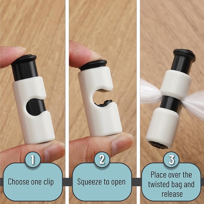 Mr. Pen- Squeeze and Lock Bread Bag Clips, 2.4 Inch, 8 Pack | Multicolor Squeeze Lock Clips, Reusable Bag Closures for Bread, Snacks, Coffee, Food Storage, Fits Thick and Thin Bags