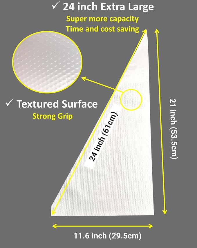 24 Inch Extra Large Piping Bags,100 Pack Disposable Pastry Bags,Thick Anti-Burst Icing Piping Pastry Bags For Frosting Decorating Cake Cupcake Cookie (24 Inch-100 Pack)
