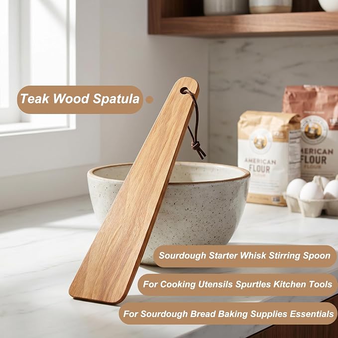 13-Inch Danish Dough Whisk:Wooden Utensil for Sourdough Bread Baking and Other Culinary Applications (3)