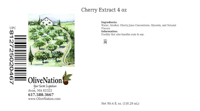 OliveNation Pure Cherry Extract 4 ounces