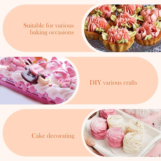 4 Pcs White Cloth Frosting Bags with Plastic Coating 24" Reusable Piping Pastry Bags Large Canvas Cake Decorating Bag Icing Piping Bag for Frosting, Icing, Cakes, Cupcakes, Cookies