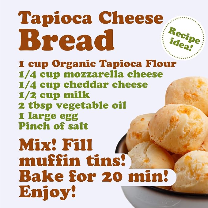 Food to Live Organic Tapioca Flour, 4 Pounds – Non-GMO Finely Ground Tapioca Starch. Wheat and Rice Flour Substitute. All Purpose Thickening Agent for Baking, Sauces & Gravies. Vegan, Bulk