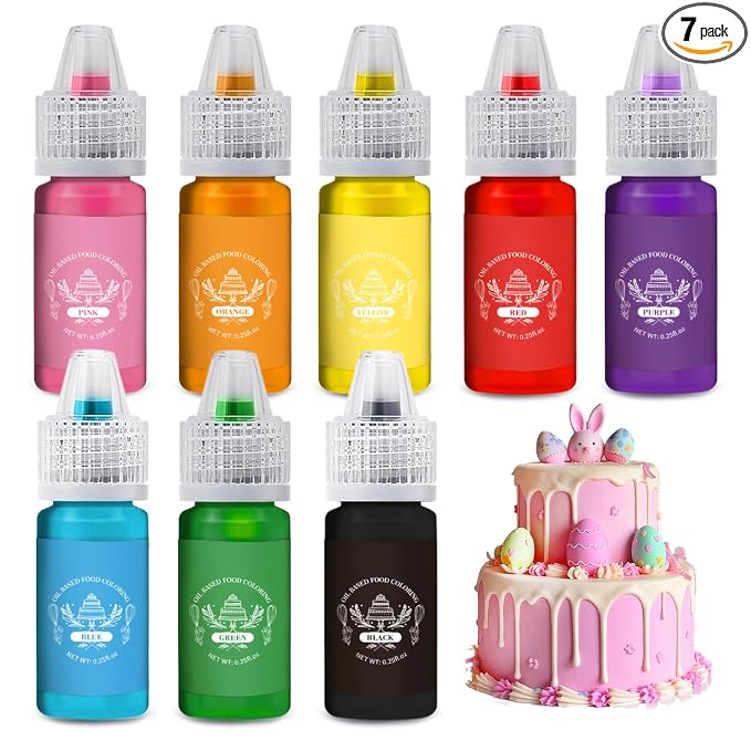Food Coloring Gel Set, 8 Colors Concentrated Gel Based Edible Dye for Cake Cookie Macarons Cupcake Decorating Gluten Free Flavorless Baking Coloring - 6g/Bottles