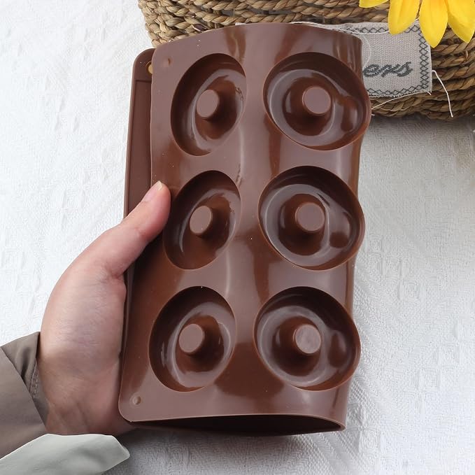 12 Cavity Donut Silicone Chocolate Molds For Candy Chocolate Cake Decoration