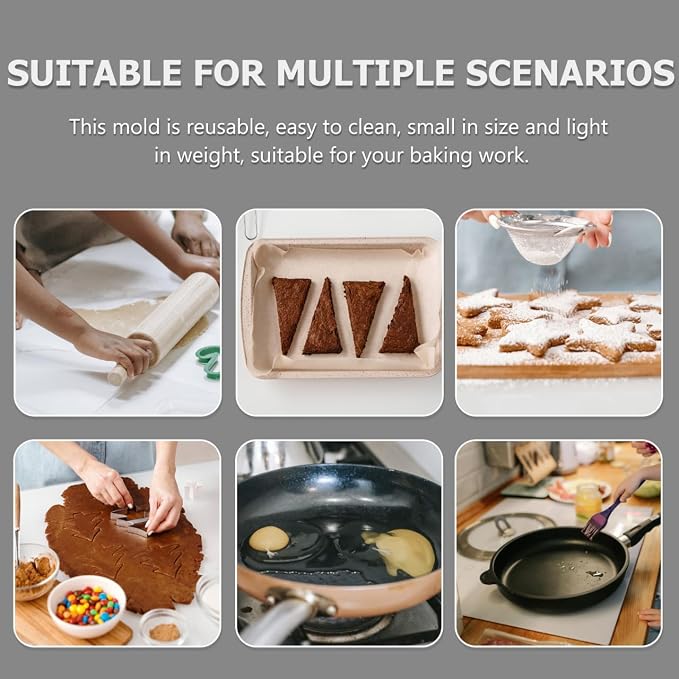 Cabilock 6 Pcs Mini Cake Baking Molds, Aluminum Alloy Non-Stick Oval Ring Molds for Diy Cake Making Pastry Tart Baking