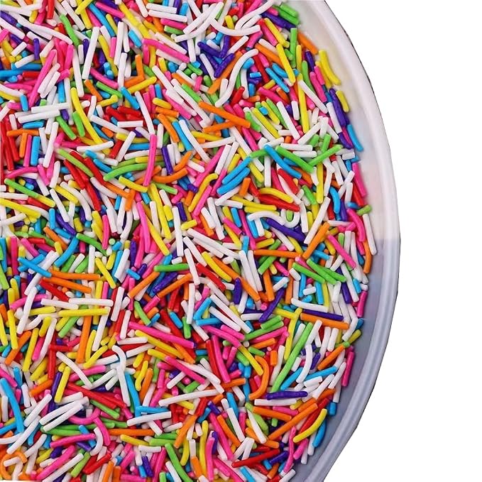 Rainbow Jimmies Sprinkles,Cake Dessert Sprinkles,Cookie Sprinkles,Sugar Pearl, Edible Candy Pearls Sprinkles -Easter Sprinkles- Color Sprinkles - Holiday Cake Sprinkles - Gluten-Free Sprinkles for Baking - Cupcake and Cake Topper for Cake Cupcake Decor...