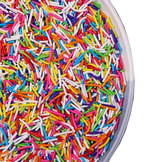 Rainbow Jimmies Sprinkles,Cake Dessert Sprinkles,Cookie Sprinkles,Sugar Pearl, Edible Candy Pearls Sprinkles -Easter Sprinkles- Color Sprinkles - Holiday Cake Sprinkles - Gluten-Free Sprinkles for Baking - Cupcake and Cake Topper for Cake Cupcake Decor...