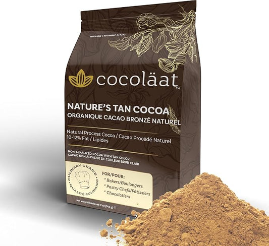 Cocoläat Natural Tan Cocoa Powder | Culinary Grade for Bakers, Pastry Chefs, & Chocolatiers | Non-Alkalized | Resealable Pouch | 2 lb, 907 g