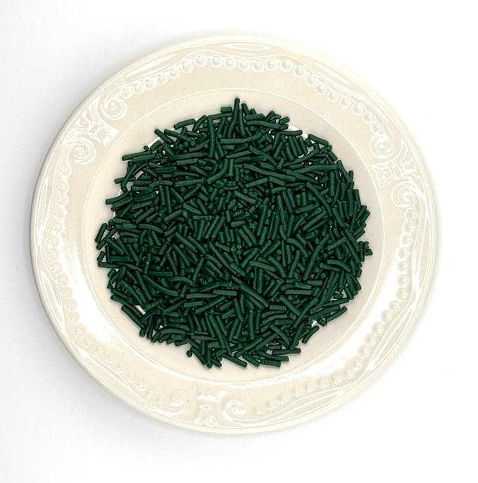 Green Sprinkles 4oz pack for Baking Cakes, Cupcakes, Cookie Decorations, Ice Cream and Donut Toppings Edible Decorating Baking Supplies (Dark Green)