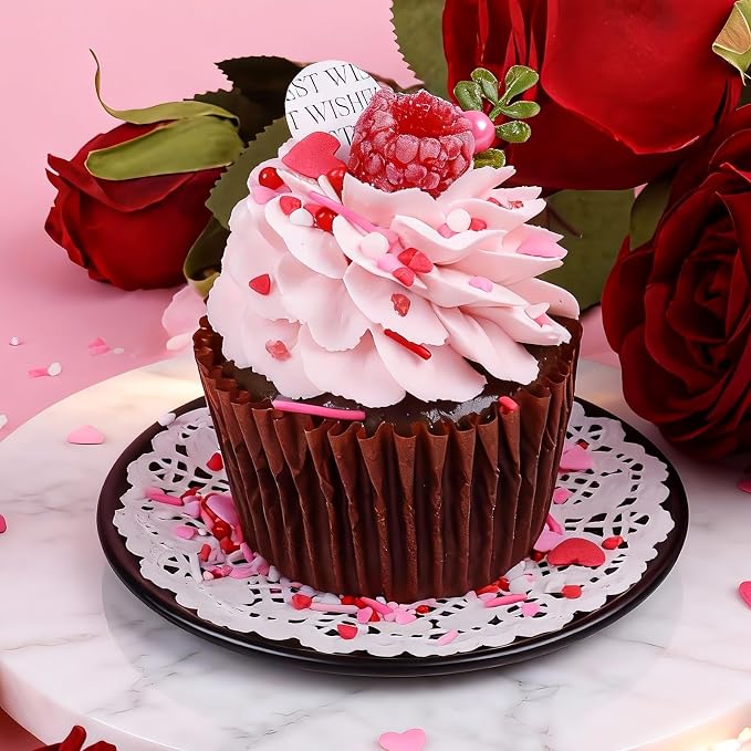 Valentines Sprinkles, 4.3oz Edible Heart Sprinkles Pink White Red Sprinkles for Valentines Day Baking Cookies Cakes Cupcakes Decorating
