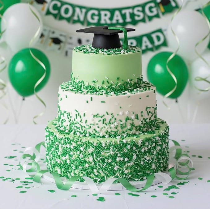 Manvscakes Sprinkles- Edible Cake and Cupcake Jimmies, Baking, Green topping Mix for Cookies, Ice Cream, Cake and Cupcake Decorating