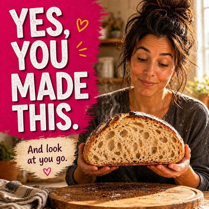 Hot Mess Mama Sourdough Starter Culture – Dehydrated Wild Yeast Sourdough Bread Starter for Homemade Artisan Bread Baking, Live Active Cultures, Unbleached Flour, Reusable Baking Culture